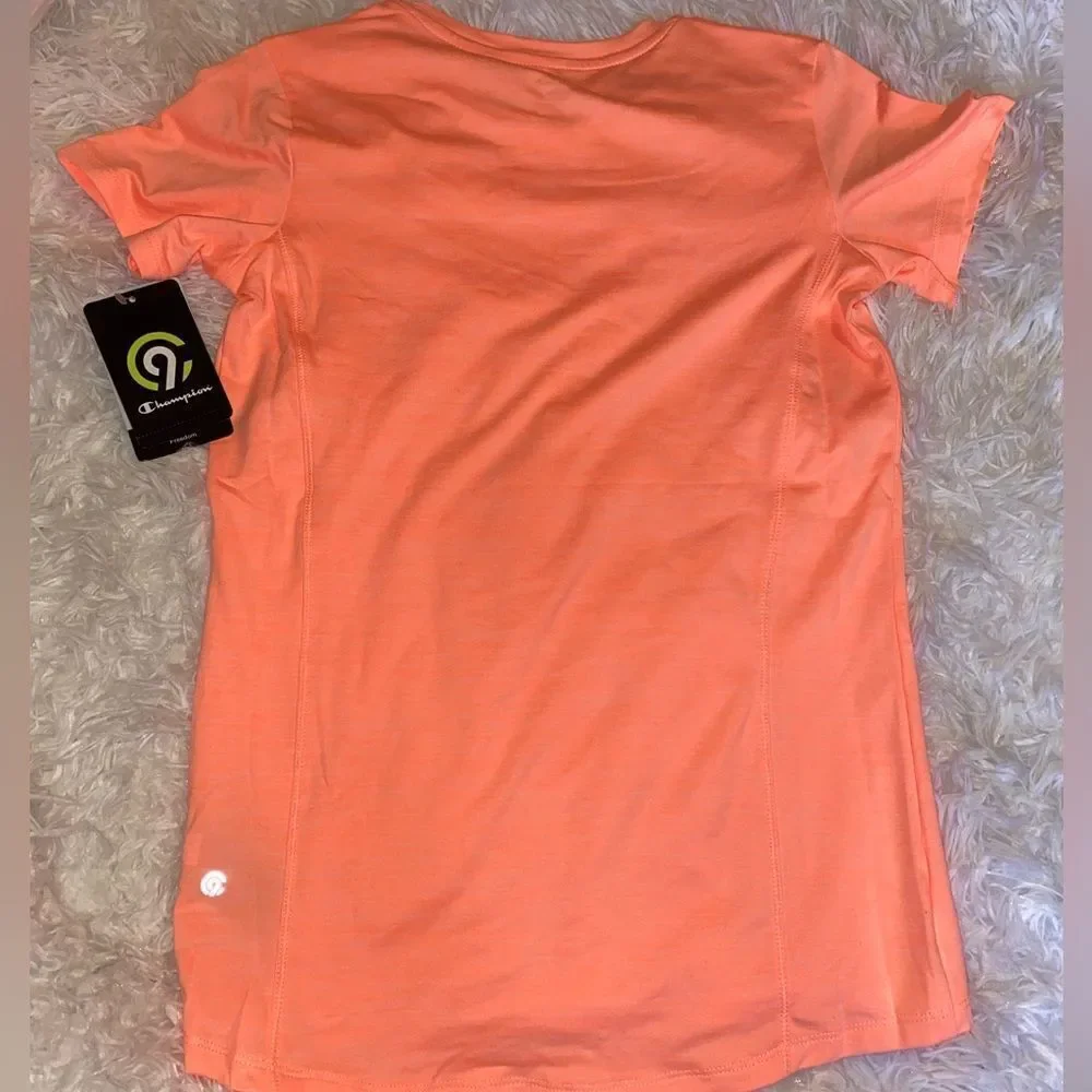 *NWT* Champion Girls L(10-12) Heathered Neon Orange Sport Shirt